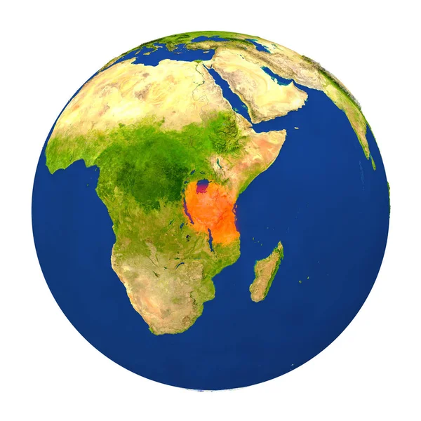 Yeryüzünde vurgulanan Tanzanya