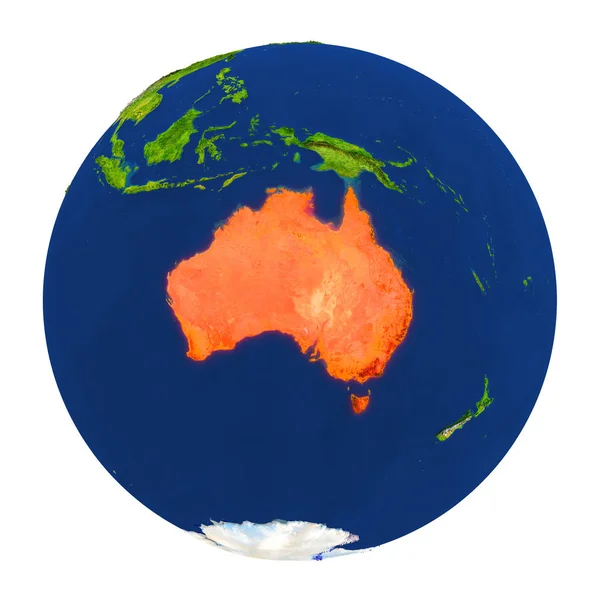 Australia evidenziato sulla Terra — Foto Stock
