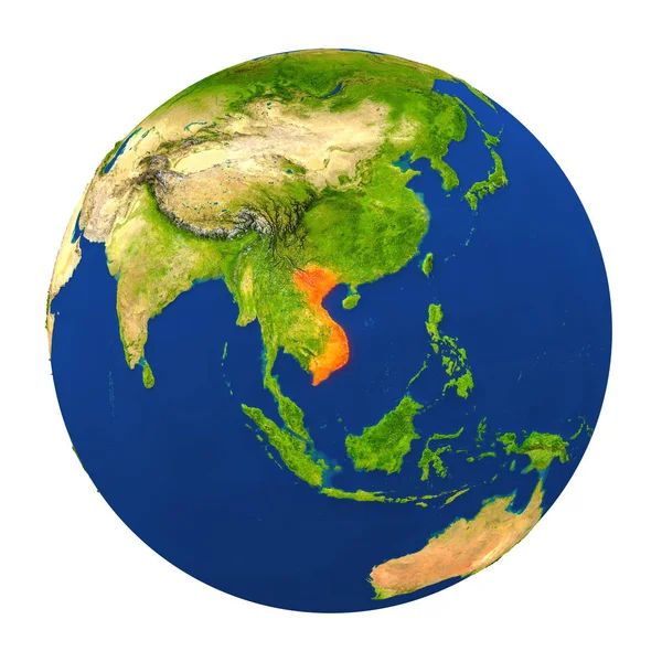 ベトナム地球上で強調表示 — ストック写真