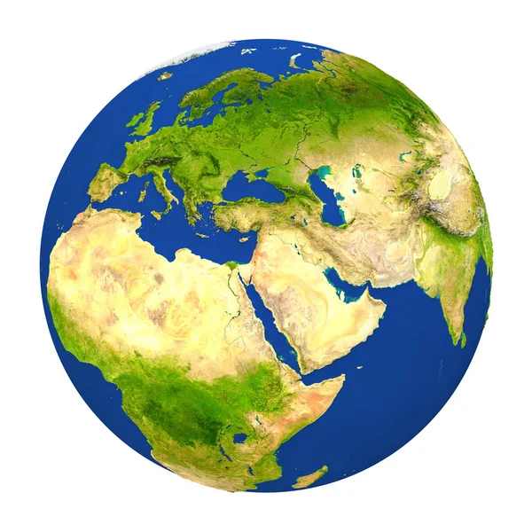 Jordan highlighted on Earth — Stock Photo, Image