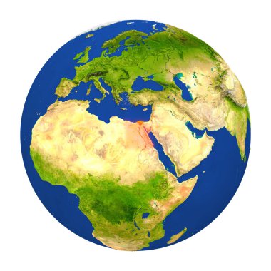 Yeryüzünde vurgulanan Mısır