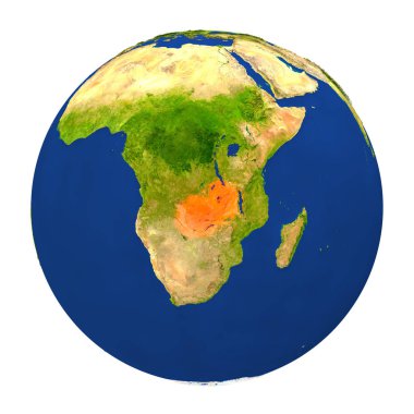 Yeryüzünde vurgulanan Zambiya