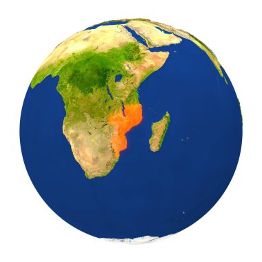 Yeryüzünde vurgulanan Mozambik