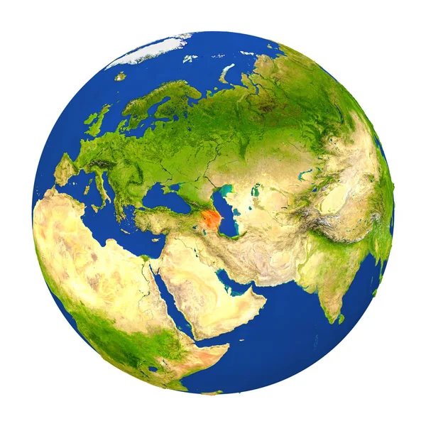 Yeryüzünde vurgulanan Azerbaycan