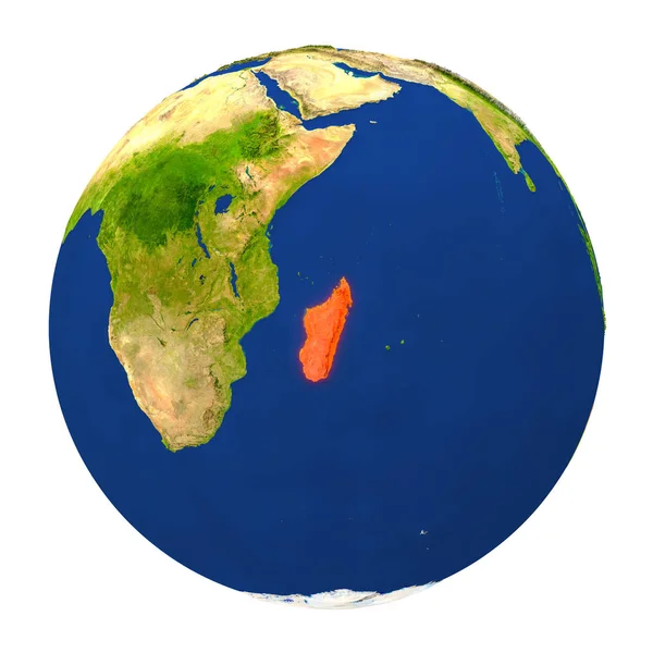 Yeryüzünde vurgulanan Madagaskar