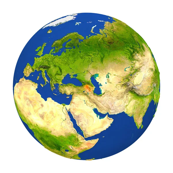 Yeryüzünde vurgulanan Ermenistan