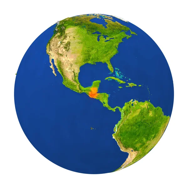 Guatemala highlighted on Earth — Stock Photo, Image