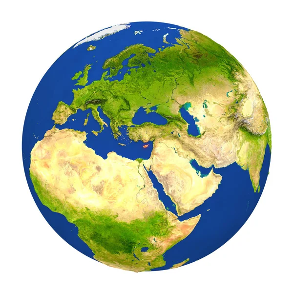 Yeryüzünde vurgulanan Kıbrıs