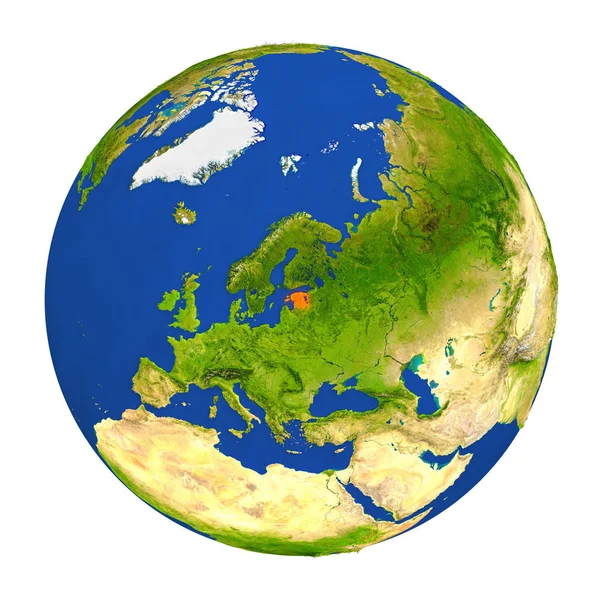 Yeryüzünde vurgulanan Estonya