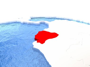 Ekvador Haritası dünya üzerinde