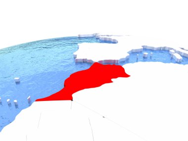 Fas Haritası dünya üzerinde