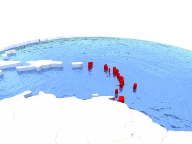 Caribbean Haritası dünya üzerinde