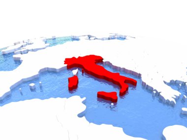 İtalya Haritası dünya üzerinde