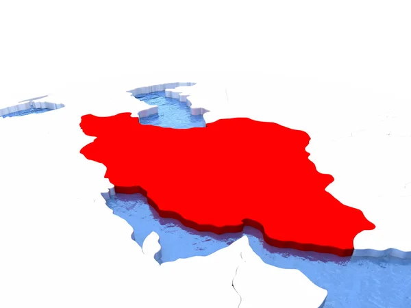 イランの世界地図 — ストック写真