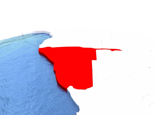 Χάρτη της Ναμίμπια στην υδρόγειο — Φωτογραφία Αρχείου