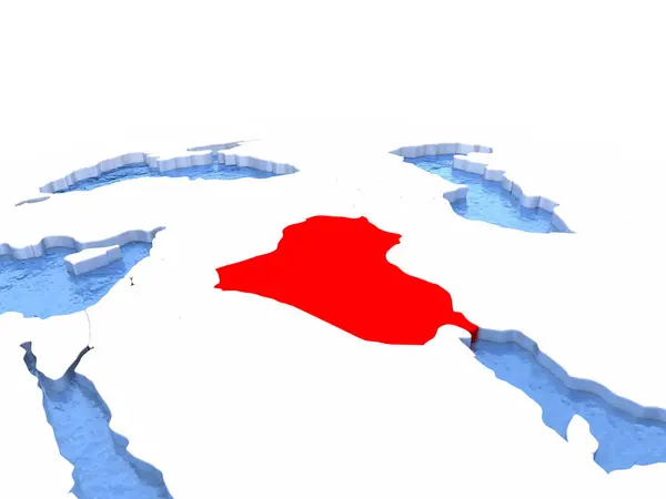 Карта Іраку по всьому світу — стокове фото