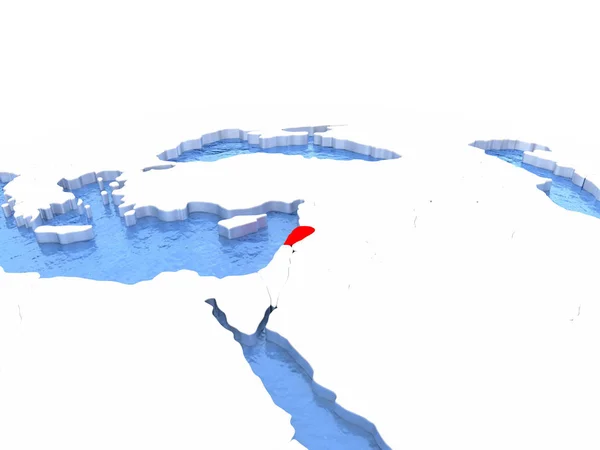 Mapa de Líbano en el mundo —  Fotos de Stock