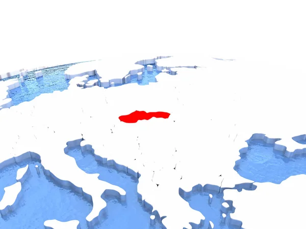 Mappa della Slovacchia sul globo — Foto Stock