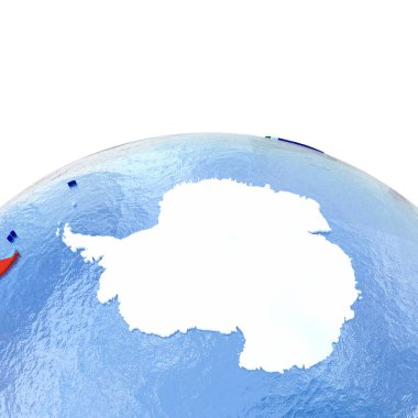 Antractic bayraklı siyasi dünya üzerinde