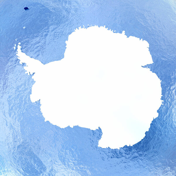 Антрактик на политическом глобусе с флагами
