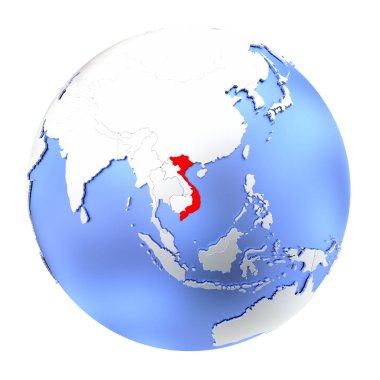 Vietnam metalik Globe izole