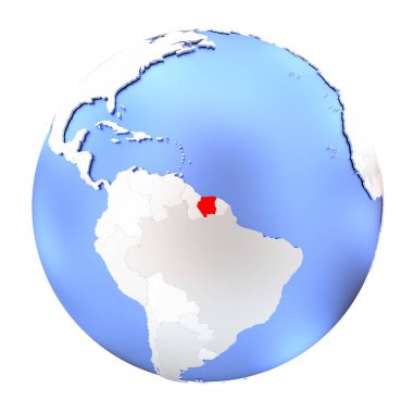 Surinam metalik Globe izole