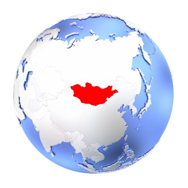 Moğolistan metalik Globe izole