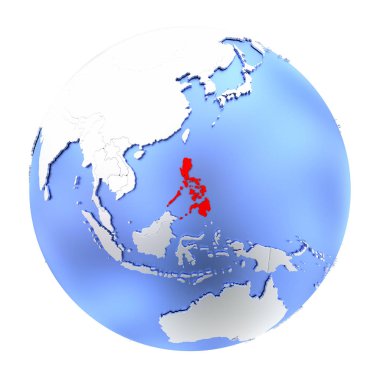Filipinler metalik Globe izole