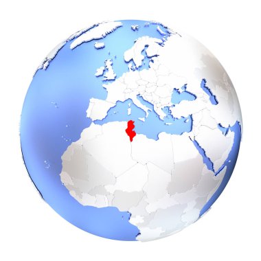 Tunus metalik Globe izole