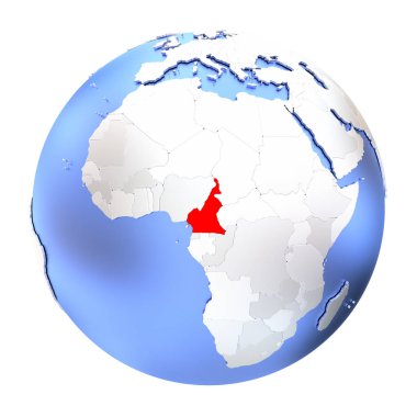 Kamerun metalik Globe izole