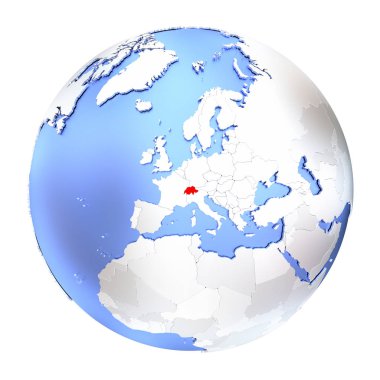 İsviçre metalik Globe izole