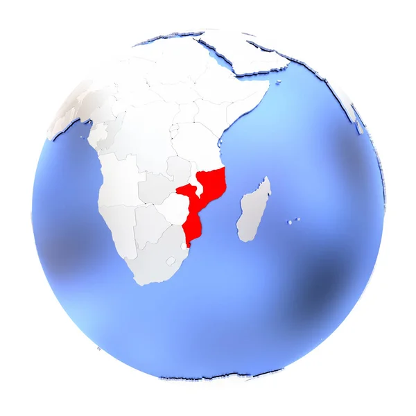 Mosambik na kovové koule, samostatný — Stock fotografie