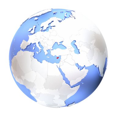 Kıbrıs metalik Globe izole