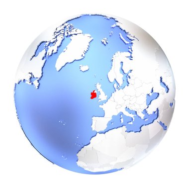 Metalik Globe izole İrlanda