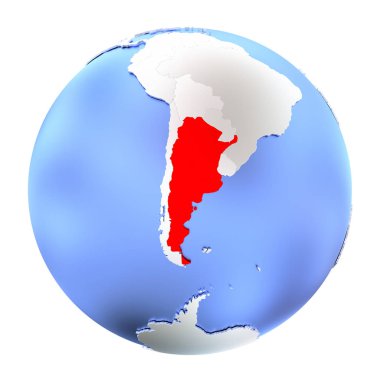Arjantin metalik Globe izole