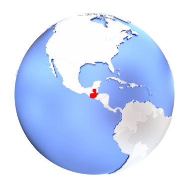 Guatemala metalik Globe izole