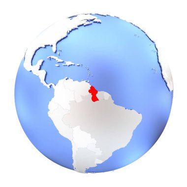 Guyana metalik Globe izole