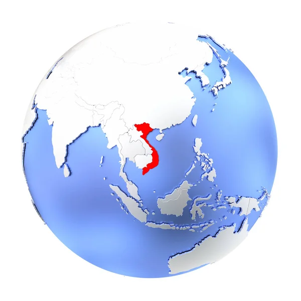Vietnam en globo metálico aislado — Foto de Stock