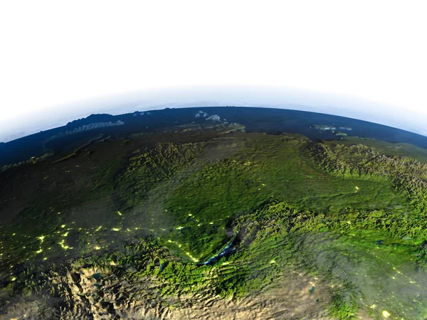 Sibéria na Terra - fundo oceânico visível — Fotografia de Stock