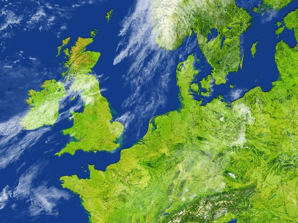 Britské ostrovy na planetě Zemi — Stock fotografie