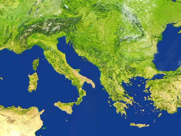 Adriyatik Denizi bölgesi Planet Earth — Stok fotoğraf