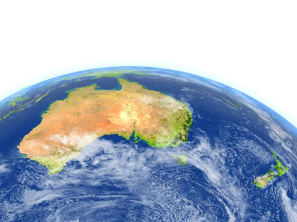 澳大利亚和新西兰在地球上 — 图库照片