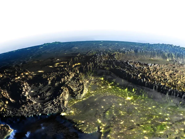 地球-可见海底上的喜马拉雅山 — 图库照片