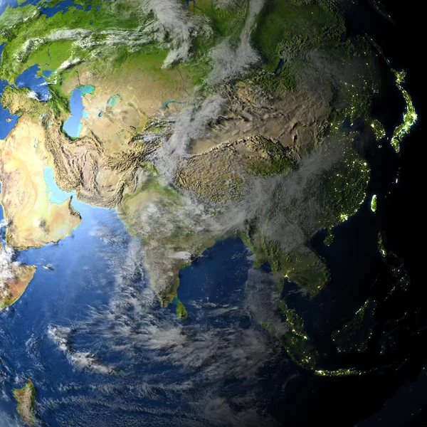 Asia na planecie Ziemia — Zdjęcie stockowe