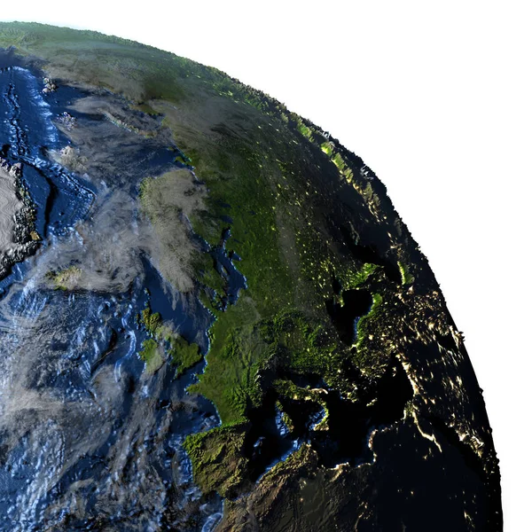 Europa pe Pământ - fundul vizibil al oceanului — Fotografie, imagine de stoc