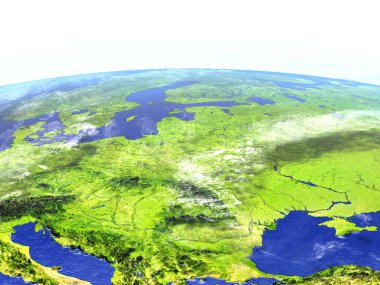 Doğu Avrupa Dünya gerçekçi bir model üzerinde