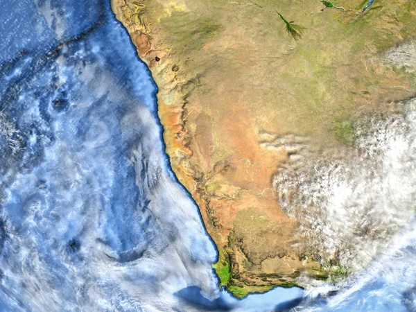 Sudáfrica en la Tierra - fondo visible del océano — Foto de Stock