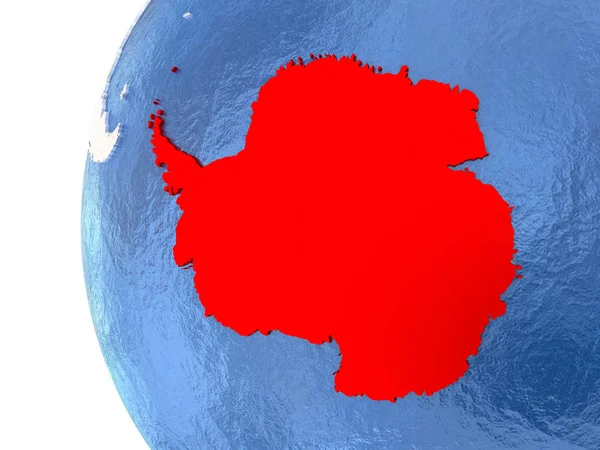Антарктида на земном шаре — стоковое фото