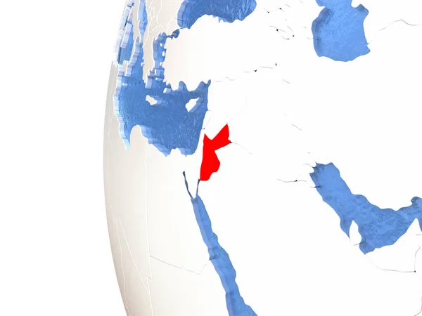 Giordania sul globo — Foto Stock