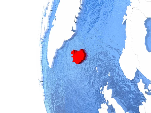 Dünya üzerinde İzlanda — Stok fotoğraf